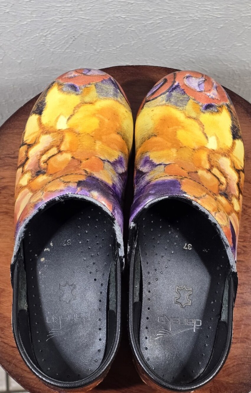 Dansko Absract Floral Nursing Clogs Nurse Shoes Slip Resistant Comfort EU 37 - Picture 8 of 10